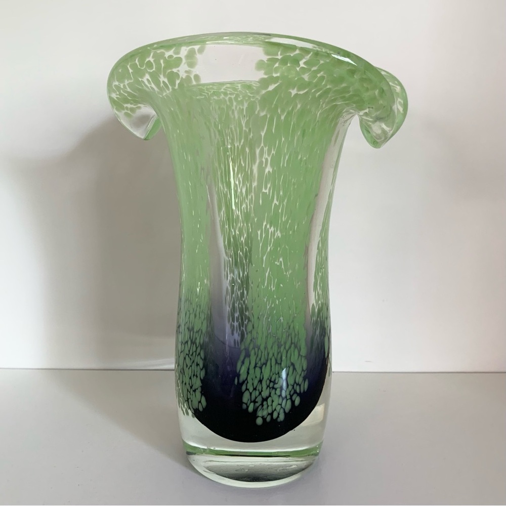 Vintage hand blown glass vase